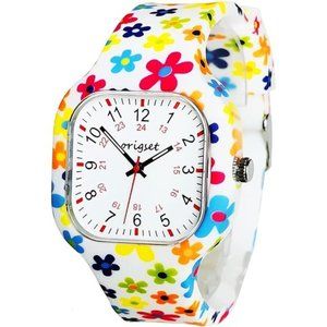 Women Watch Square 24 Hour 3-Hand Easy to Read Time for Nurse Medical Students